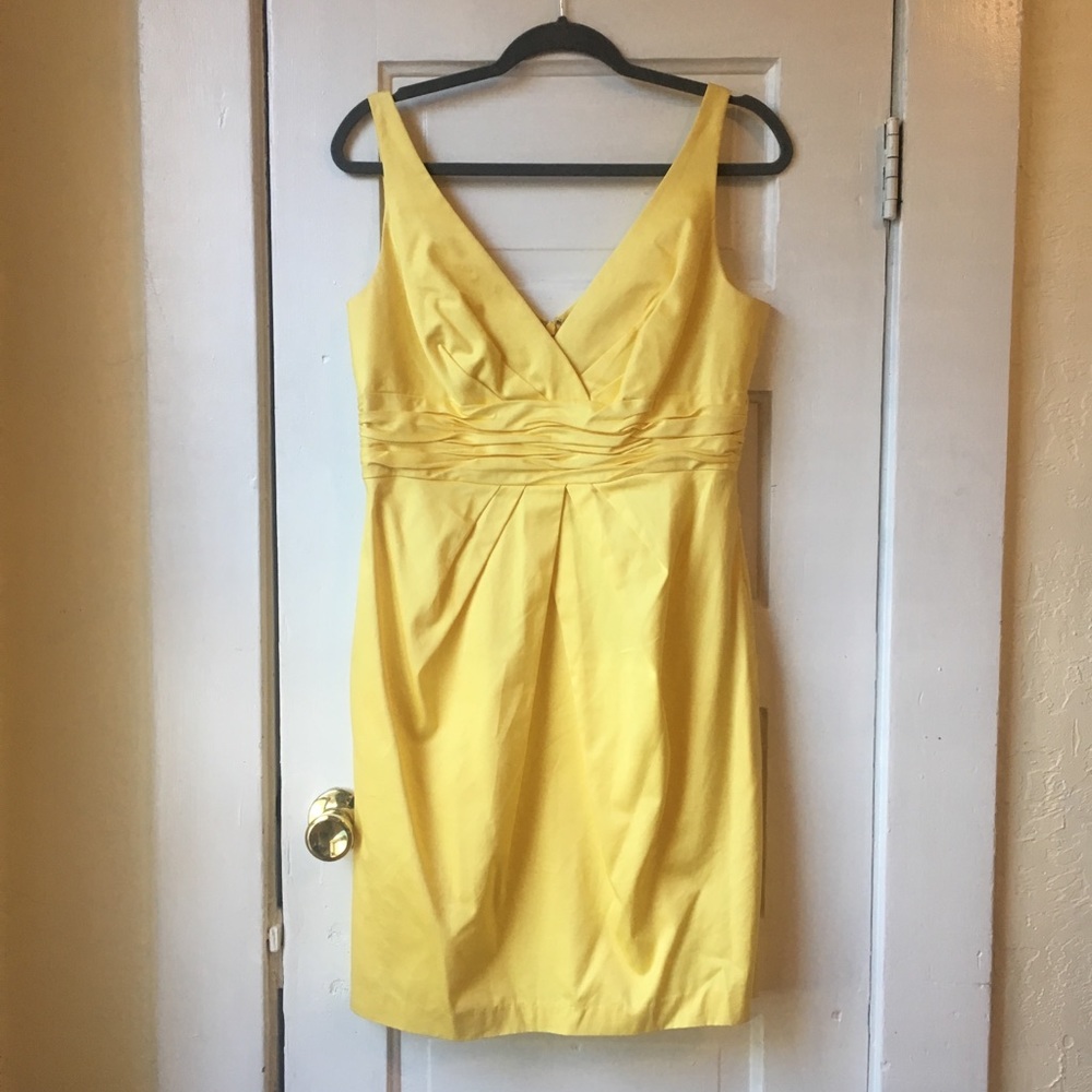 Yellow Formal Dress — Flattering V-Neck Style
